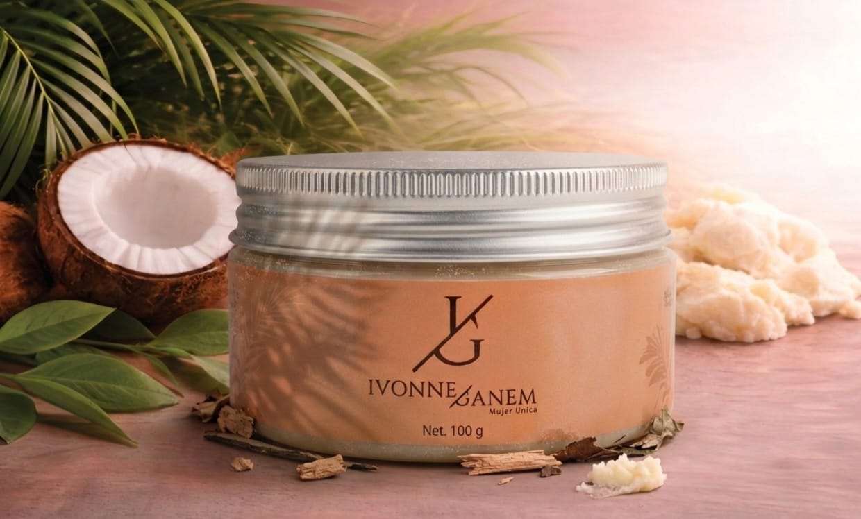 Envase de crema corporal Ivonne Gánem Mujer Única de 100 g